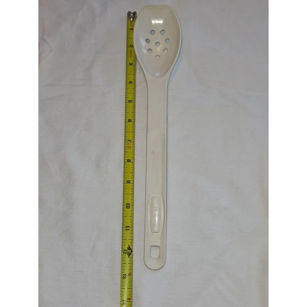 Rubbermaid White Plastic Slotted Spoon Kitchen Utensil Cooking Serving Tool‎